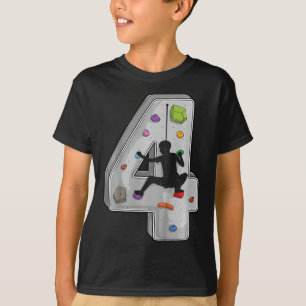 T-shirt Aventures d'escalade de rocher de 4 ans pour 4ème