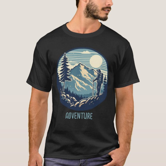 T-shirt Aventures en plein air Randonnée et découverte de  (Devant)
