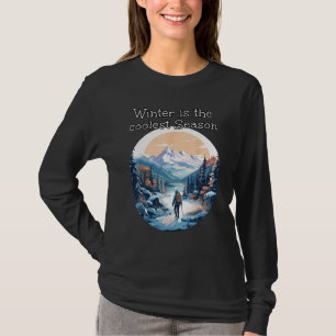T-shirt Aventures hivernales les plus froides avec montagn