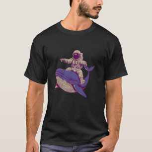 T-shirt Aventurier de l'espace chevauchant une baleine flo