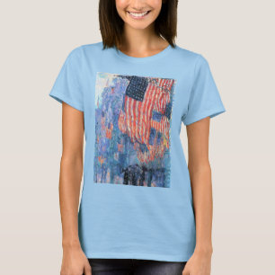 T-shirt Avenue dans la pluie par Frederick Childe Hassam