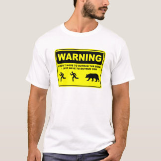 T-shirt Avertissant je ne dois pas dépasser l'ours