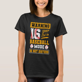 T-shirt Avertissement 16 Ans En Mode Baseball Ne Dérangez 
