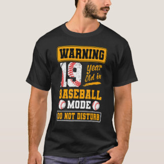 T-shirt Avertissement 19 Ans En Mode Baseball Ne Dérangez 