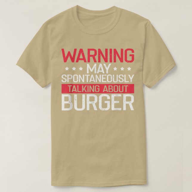 T-shirt Avertissement À Propos De Burger, Cheeseburger Lov (Design devant)