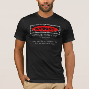 T-shirt Avertissement affligé ! Production de méthane. 2