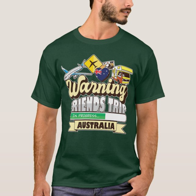 T-shirt Avertissement Amis Progrès Australie Amis correspo (Devant)