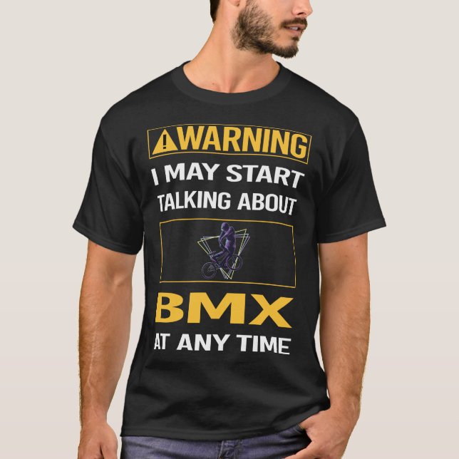 T-shirt Avertissement amusant BMX (Devant)