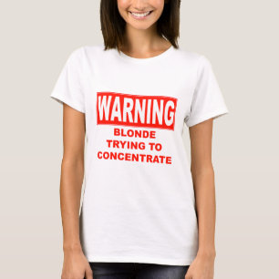 T-shirt avertissement-blond
