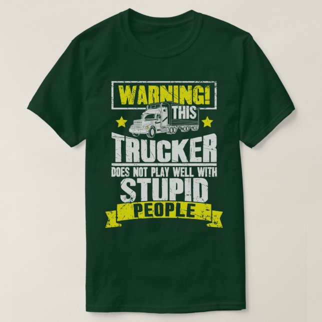 T-shirt Avertissement ce ne joue pas bien avec les gens st (Design devant)