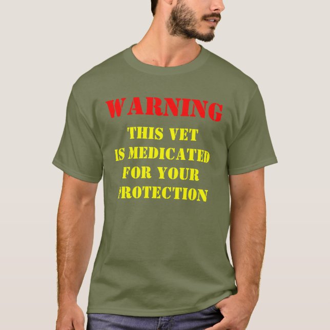 T-SHIRT AVERTISSEMENT : CE VET EST MÉDICAPÉ (Devant)