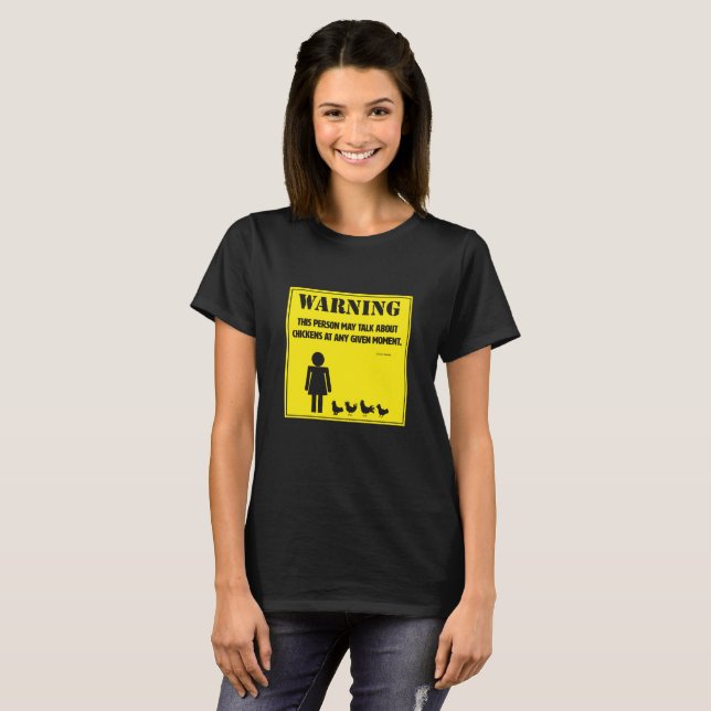 T-shirt Avertissement :  Cette personne peut parler des (Devant entier)