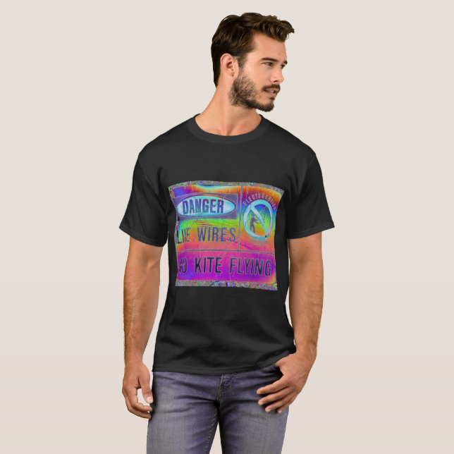 T-shirt Avertissement coloré (Devant entier)