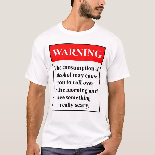 T-shirt Avertissement d'alcool ! (Devant)