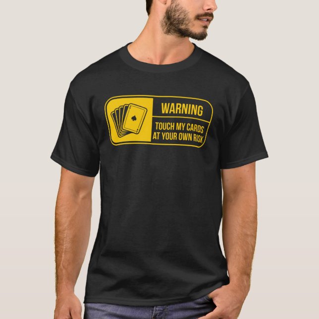 T-shirt Avertissement de carte Magicien Magicien Trick Ill (Devant)