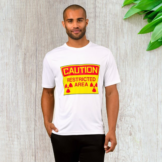 T-shirt Avertissement de danger de rayonnement dans les zo (Créateur téléchargé)