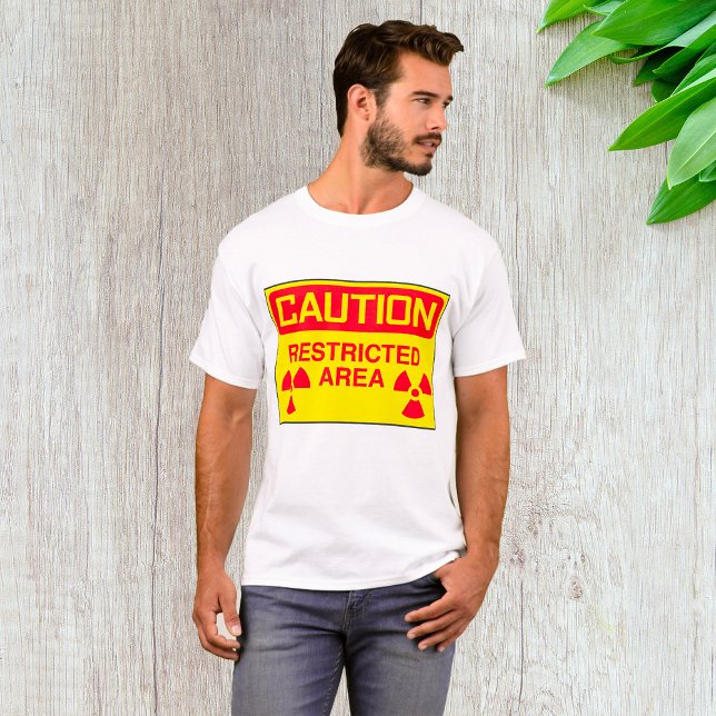 T-shirt Avertissement de danger de rayonnement dans les zo (Créateur téléchargé)