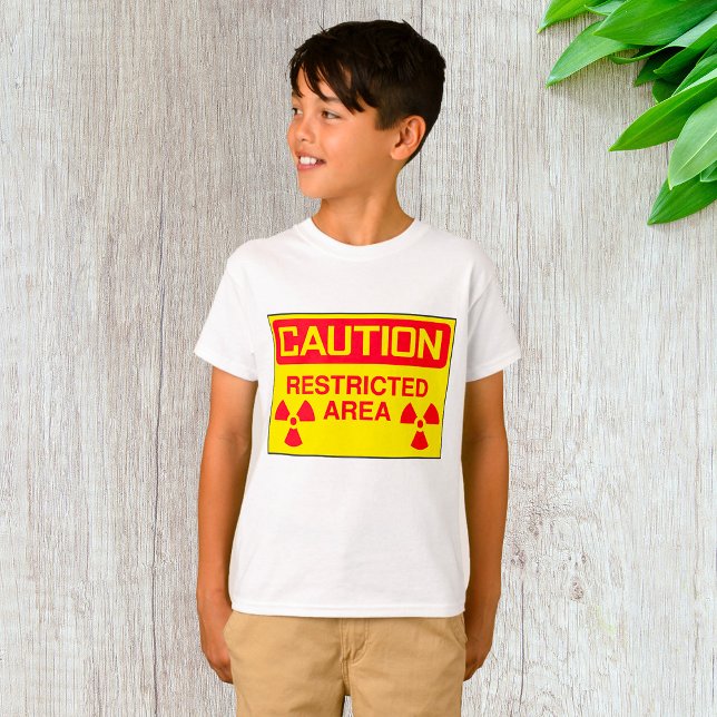 T-shirt Avertissement de danger de rayonnement dans les zo (Créateur téléchargé)
