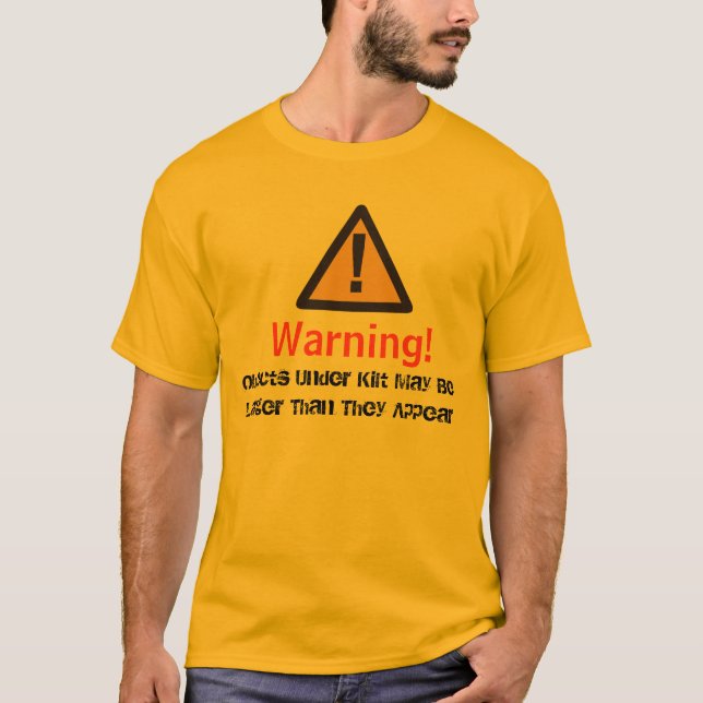 T-shirt Avertissement de kilt (Devant)