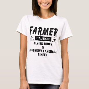 T-shirt avertissement de l'agriculteur outils de vol langa
