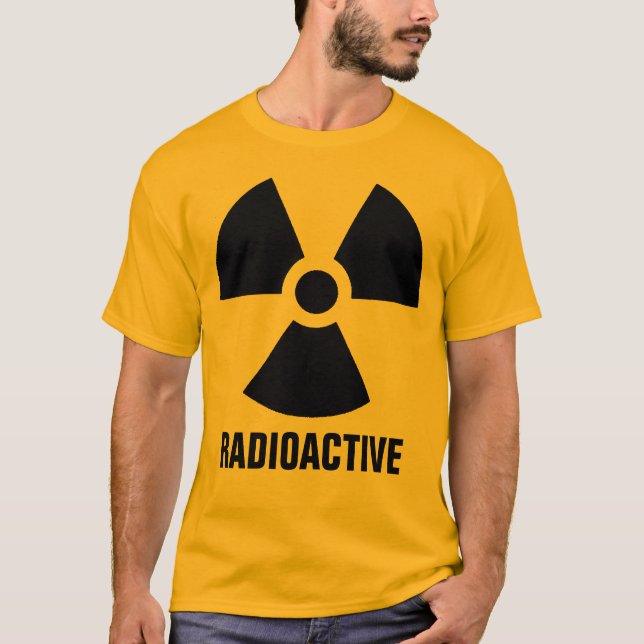 T-shirt Avertissement de matières radioactives (Devant)