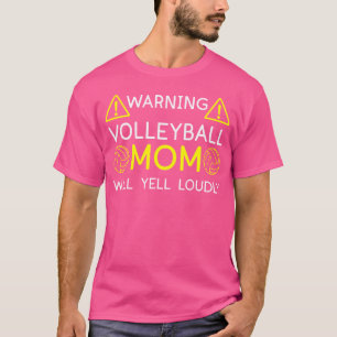 T-shirt Avertissement de volleyball Maman de volleyball hu