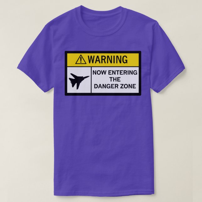 T-shirt Avertissement de zone de danger (Design devant)