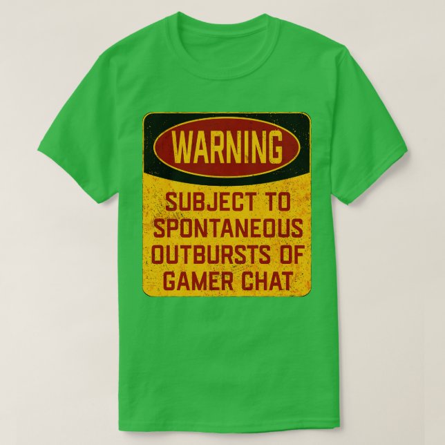 T-shirt Avertissement Du Joueur Sujet À Des Flambées Spont (Design devant)