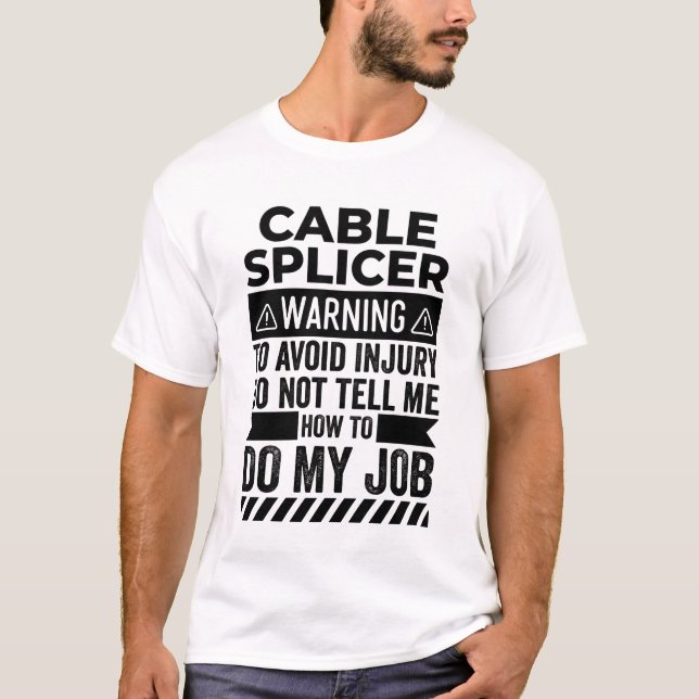 T-shirt Avertissement du scanneur de câble (Devant)