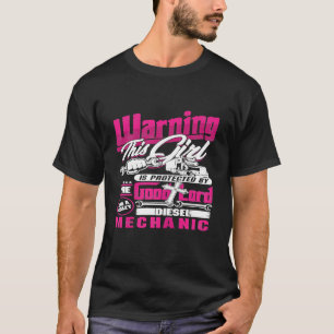 T-shirt Avertissement Fille Lord Wrench Mécanique Diesel C