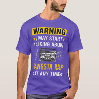 T-shirt Avertissement Gangsta Rap Rapping Rappeur garçon