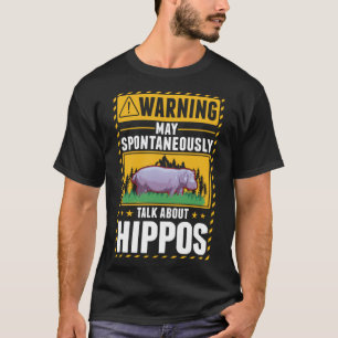 T-shirt Avertissement Hippo Hippopotamus 2