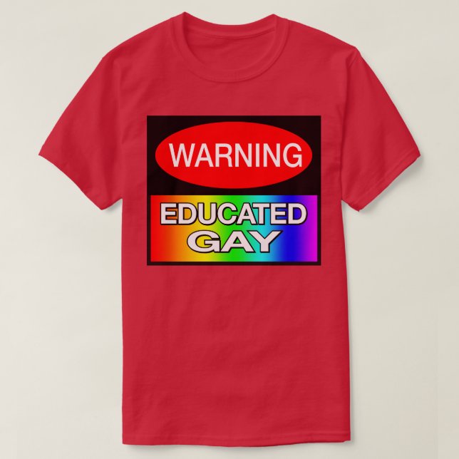 T-shirt AVERTISSEMENT instruit gay drôle Mème LGBT (Design devant)