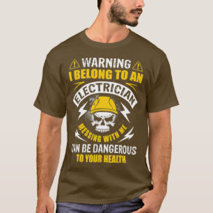 T-shirt Avertissement J'Appartient À Une Femme Électricien