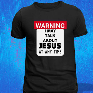 T-shirt AVERTISSEMENT Je Peux Parler De Jésus Pasteur Drôl