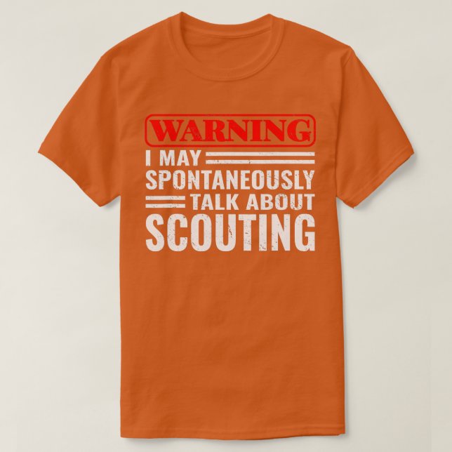 T-shirt Avertissement Je peux parler scoutisme garçon de c (Design devant)