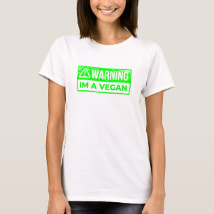 T-shirt avertissement je suis végétalien végétarien