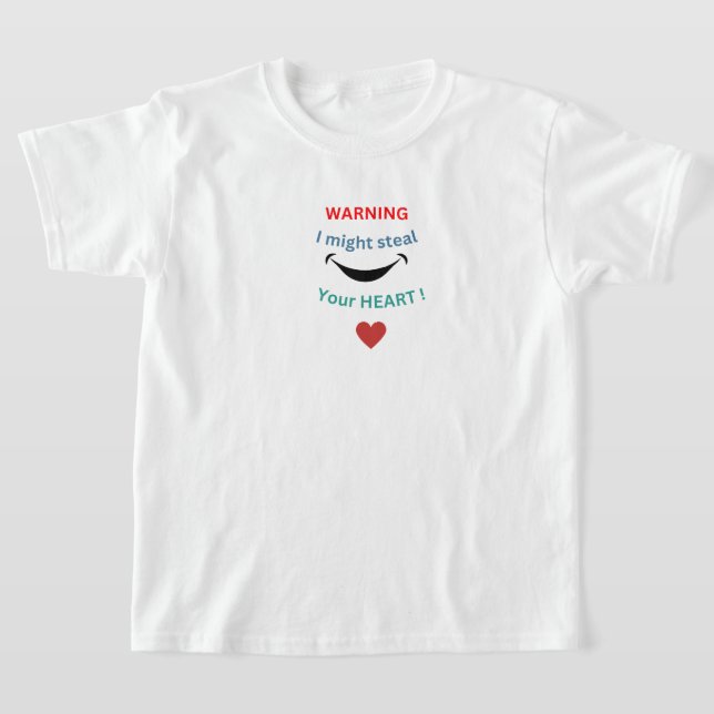 T-shirt Avertissement Je vole ton coeur Drôle cadeau pour  (Poser)