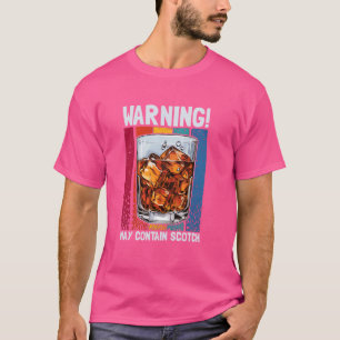 T-shirt avertissement : jeu de mots drôle ! peut contenir