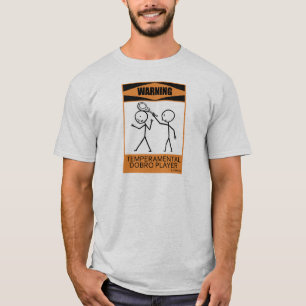 T-shirt Avertissement Joueur de fléchettes Temperamental