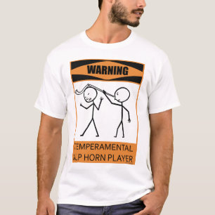 T-shirt Avertissement Joueur Tempéramental de la Corne de 