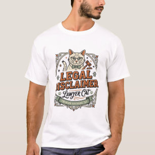 T-shirt Avertissement juridique Avocat Chat Avertissement