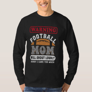 T-shirt avertissement maman football criera bruyamment - b