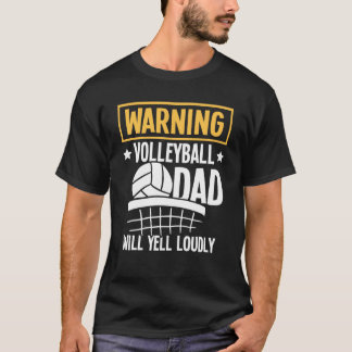 T-shirt Avertissement Maman Volleyball Va hurler fort
