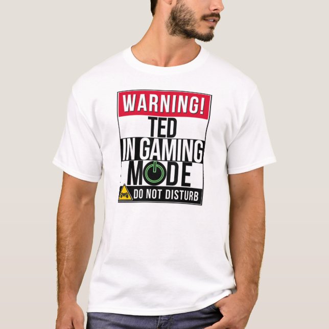 T-shirt Avertissement Mode Jeu (Devant)