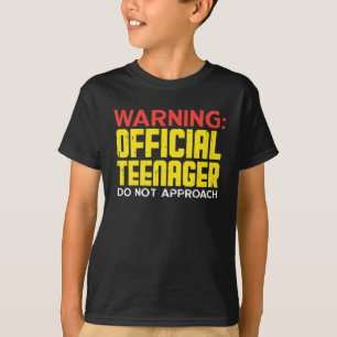 T-shirt Avertissement Officiel Adolescent Funny 13e annive