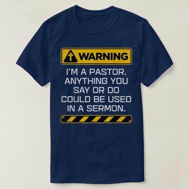 T-shirt Avertissement Pasteur Cadeau Je Pourrais Vous Mett (Design devant)
