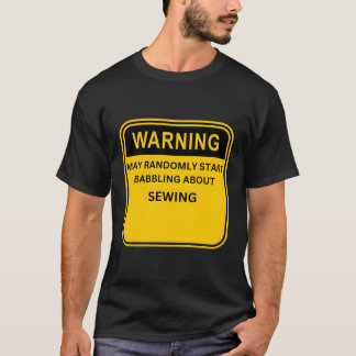 T-shirt Avertissement Peut Aléatoire Parler De Couture