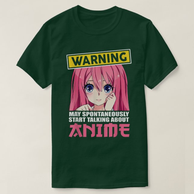T-shirt Avertissement Peut Commencer Spontanément À Parler (Design devant)