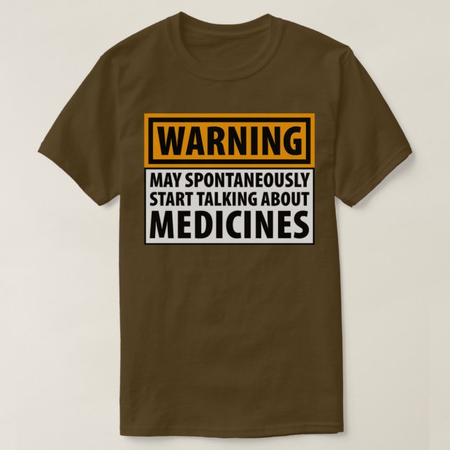 T-shirt Avertissement Peut Commencer Spontanément À Parler (Design devant)